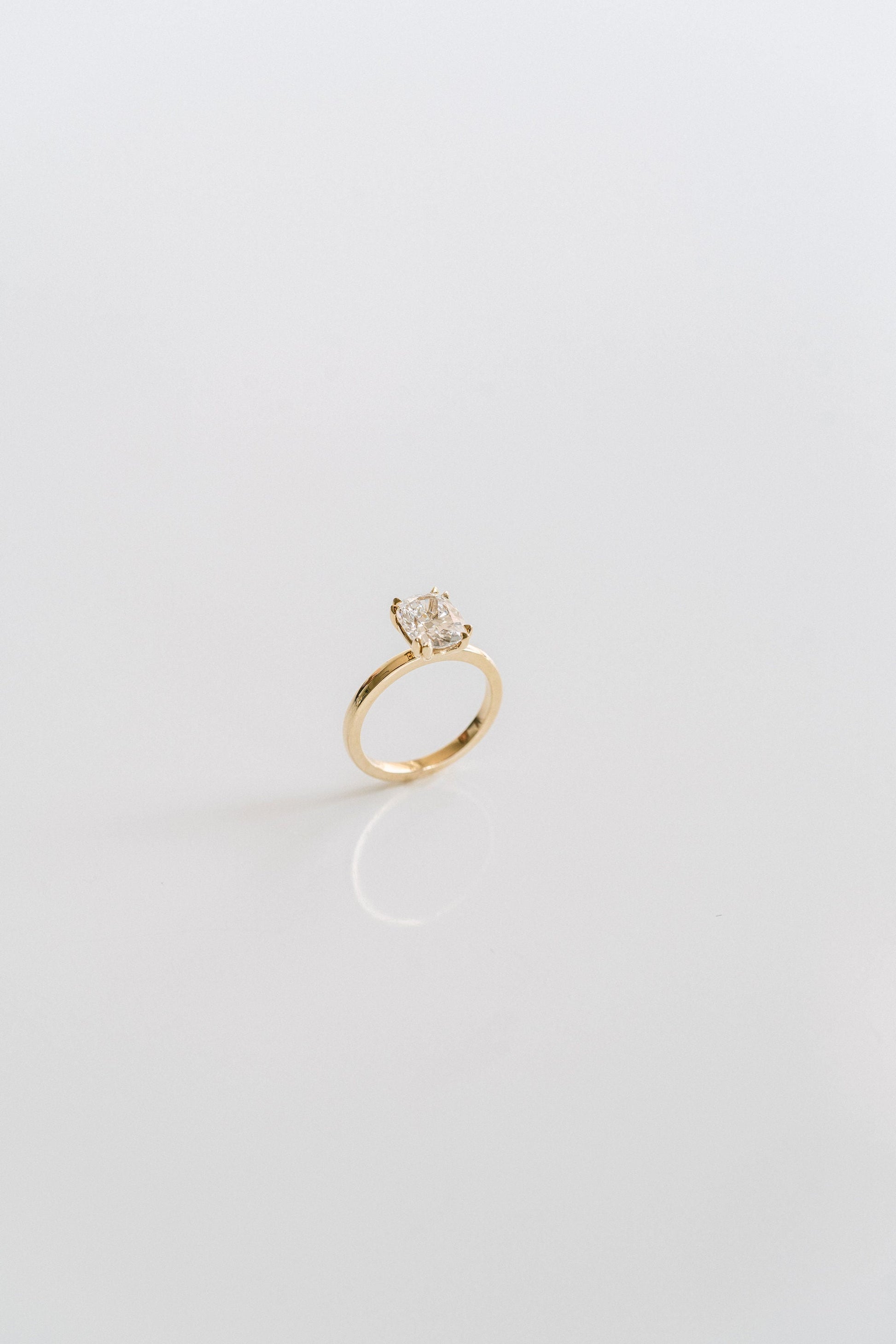 Marquise Shaped Three Stone Lab Grown Diamond Engagement Ring