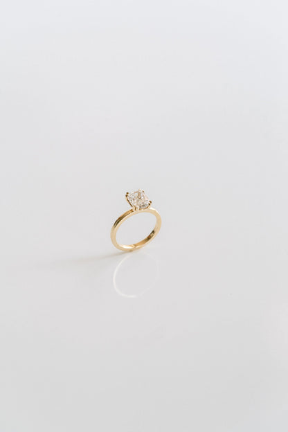 Marquise Shaped Three Stone Lab Grown Diamond Engagement Ring