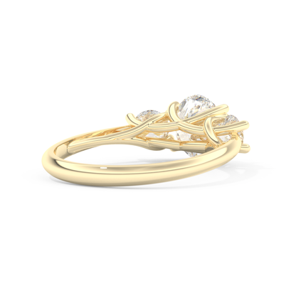 1.91 CT Oval Cut Moissanite Three Stone Engagement Ring (US Size 11 Ready To Ship)