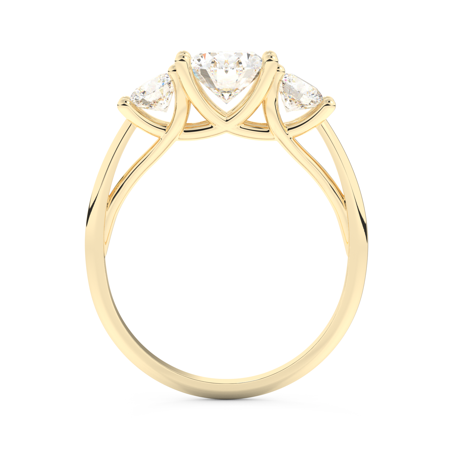 1.91 CT Oval Cut Moissanite Three Stone Engagement Ring (US Size 11 Ready To Ship)