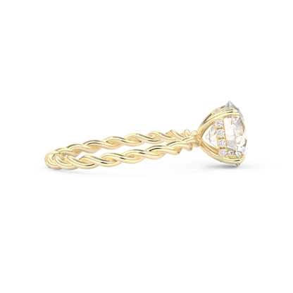 1 CT Round Moissanite Solitaire Engagement Ring (US Size 3 Ready To Ship)