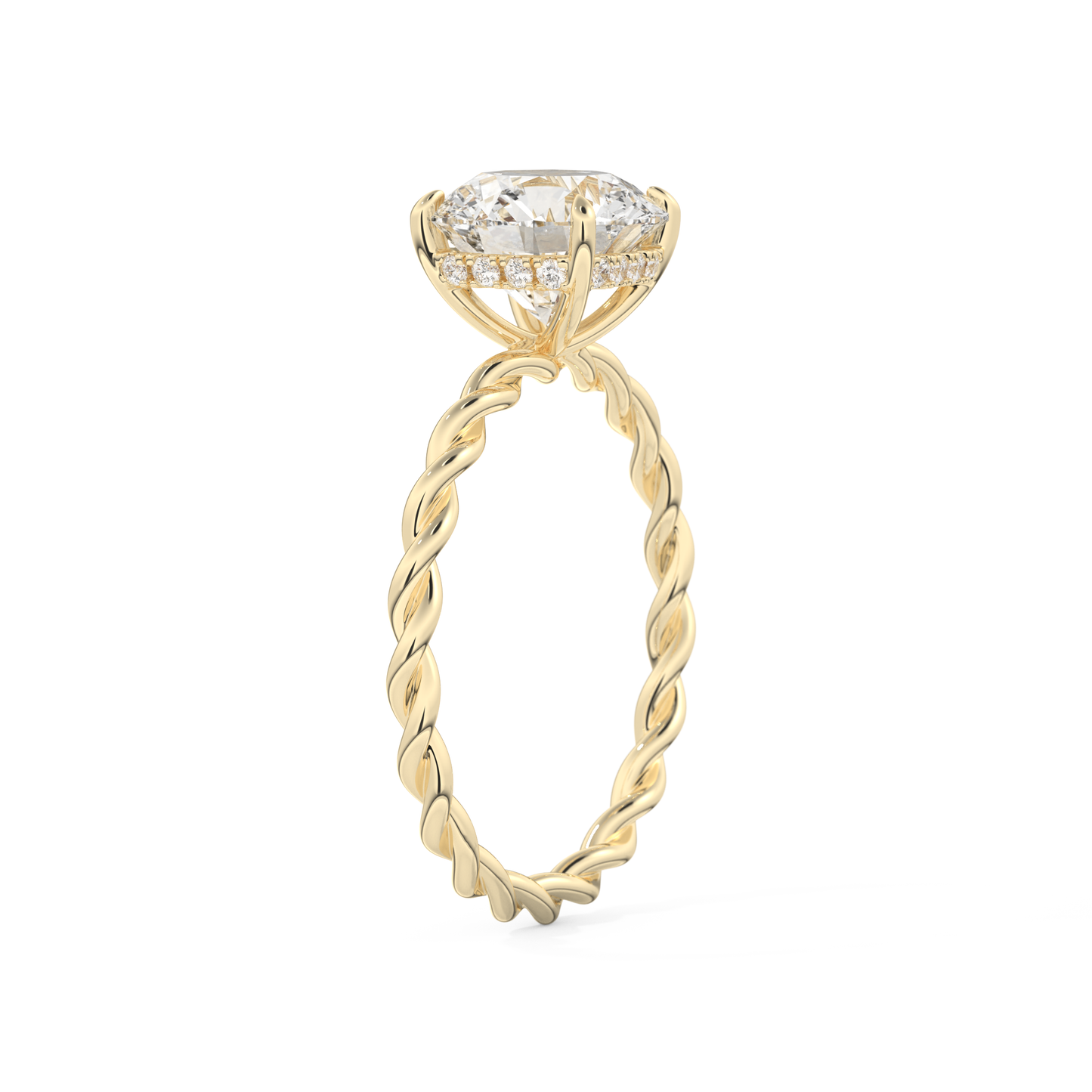 1 CT Round Moissanite Solitaire Engagement Ring (US Size 3 Ready To Ship)