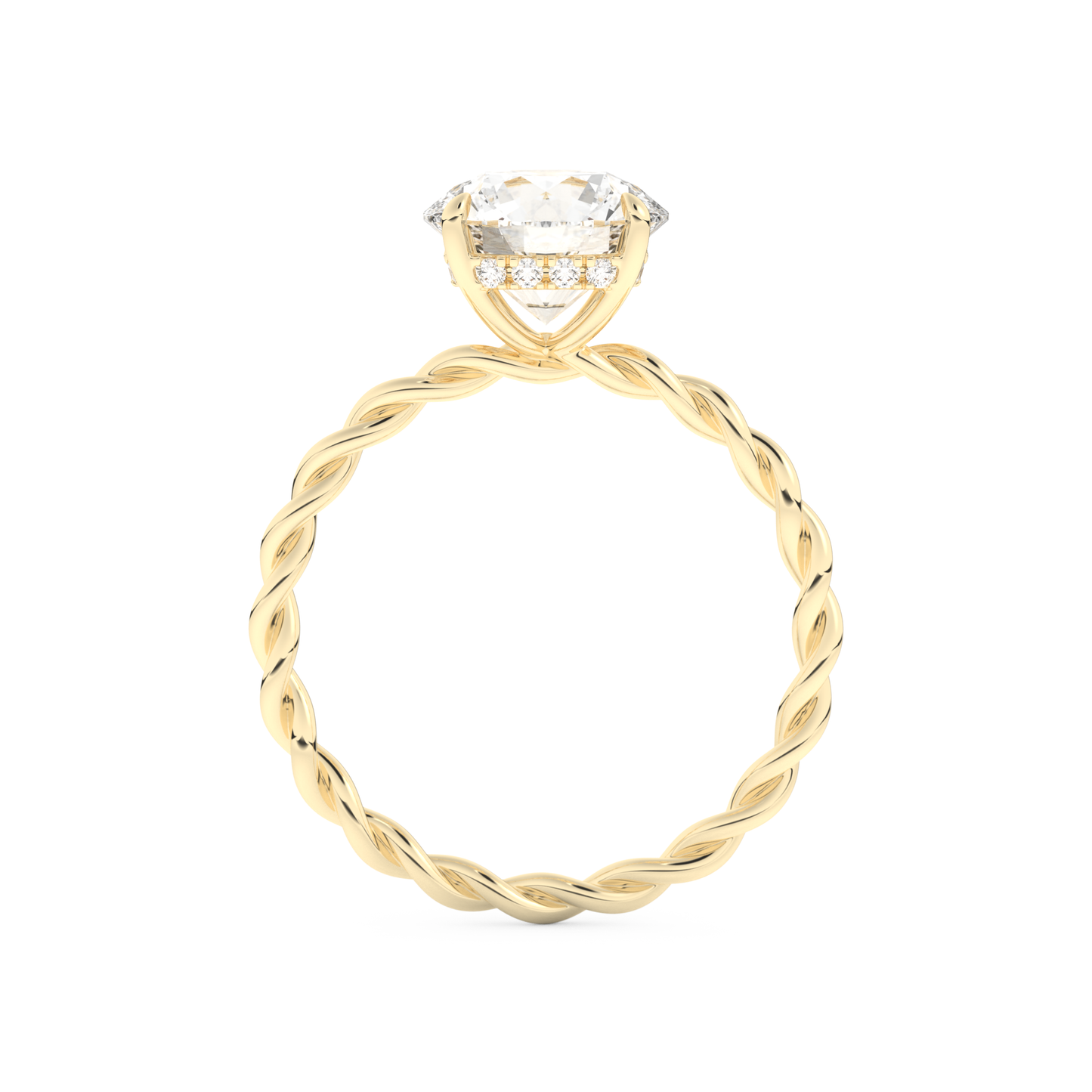 1 CT Round Moissanite Solitaire Engagement Ring (US Size 3 Ready To Ship)