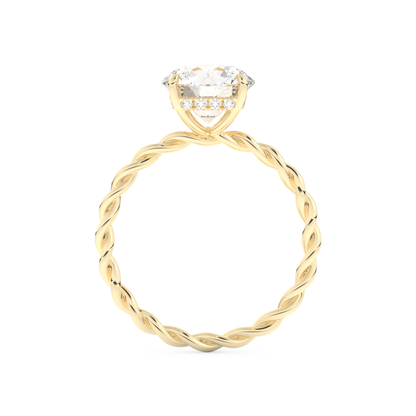 1 CT Round Moissanite Solitaire Engagement Ring (US Size 3 Ready To Ship)