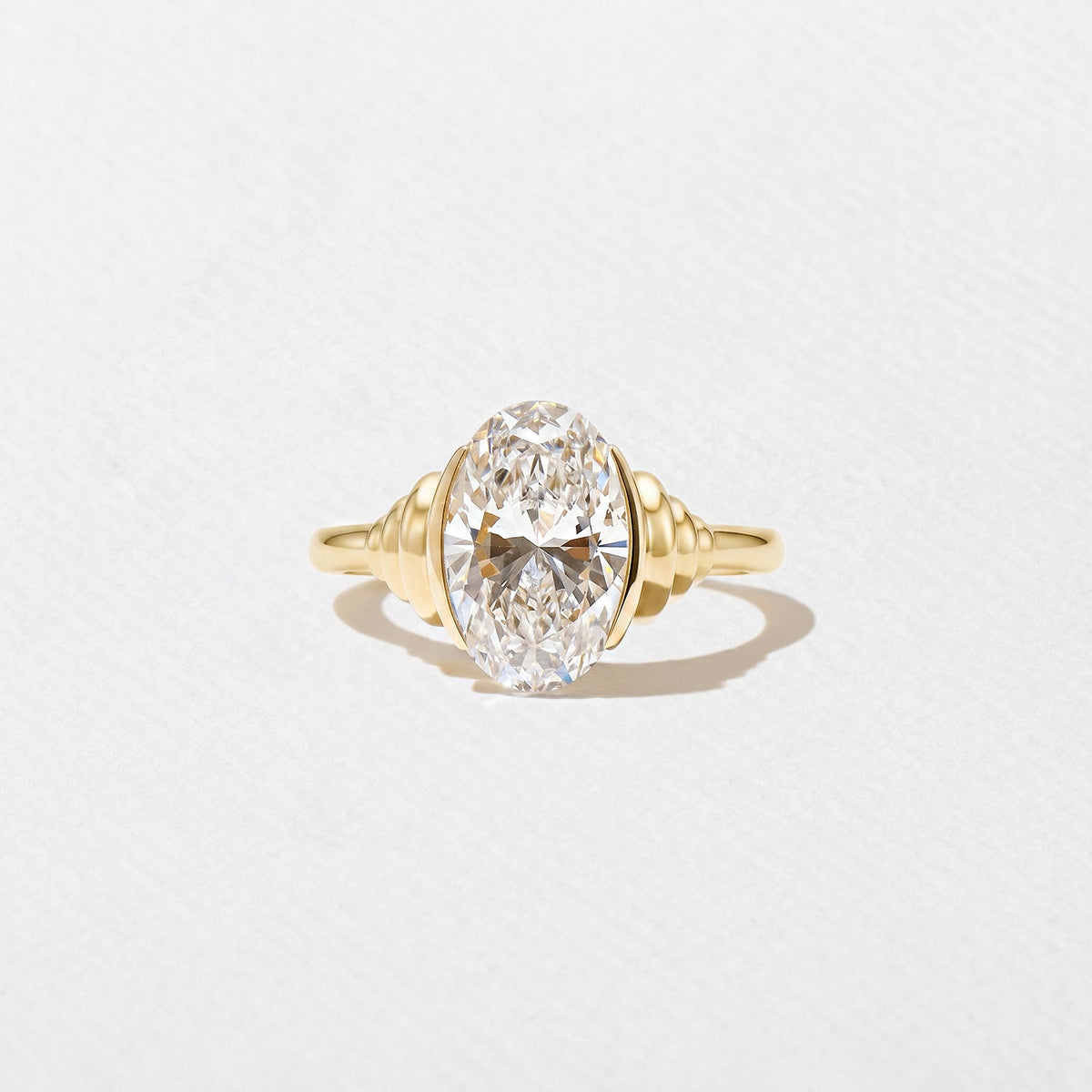 Emerald Pave Engagement Ring – 1 CT Lab Grown Diamond