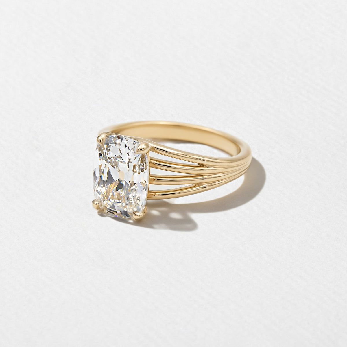 Emerald Pave Engagement Ring – 1 CT Lab Grown Diamond