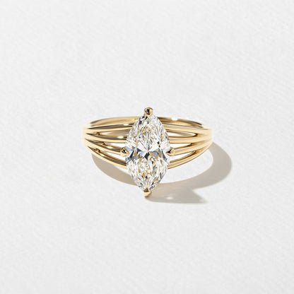 Emerald Pave Engagement Ring – 1 CT Lab Grown Diamond