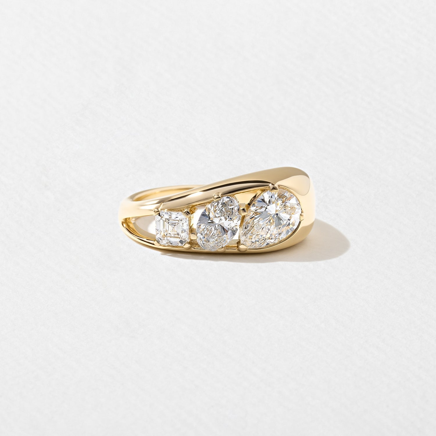 Emerald Pave Engagement Ring – 1 CT Lab Grown Diamond