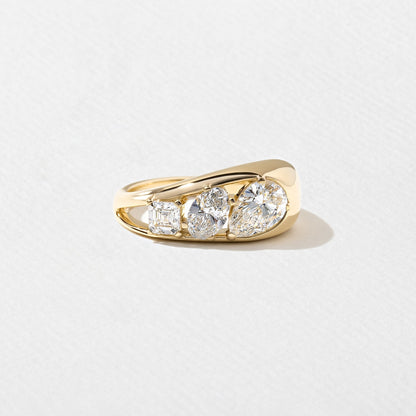 Emerald Pave Engagement Ring – 1 CT Lab Grown Diamond