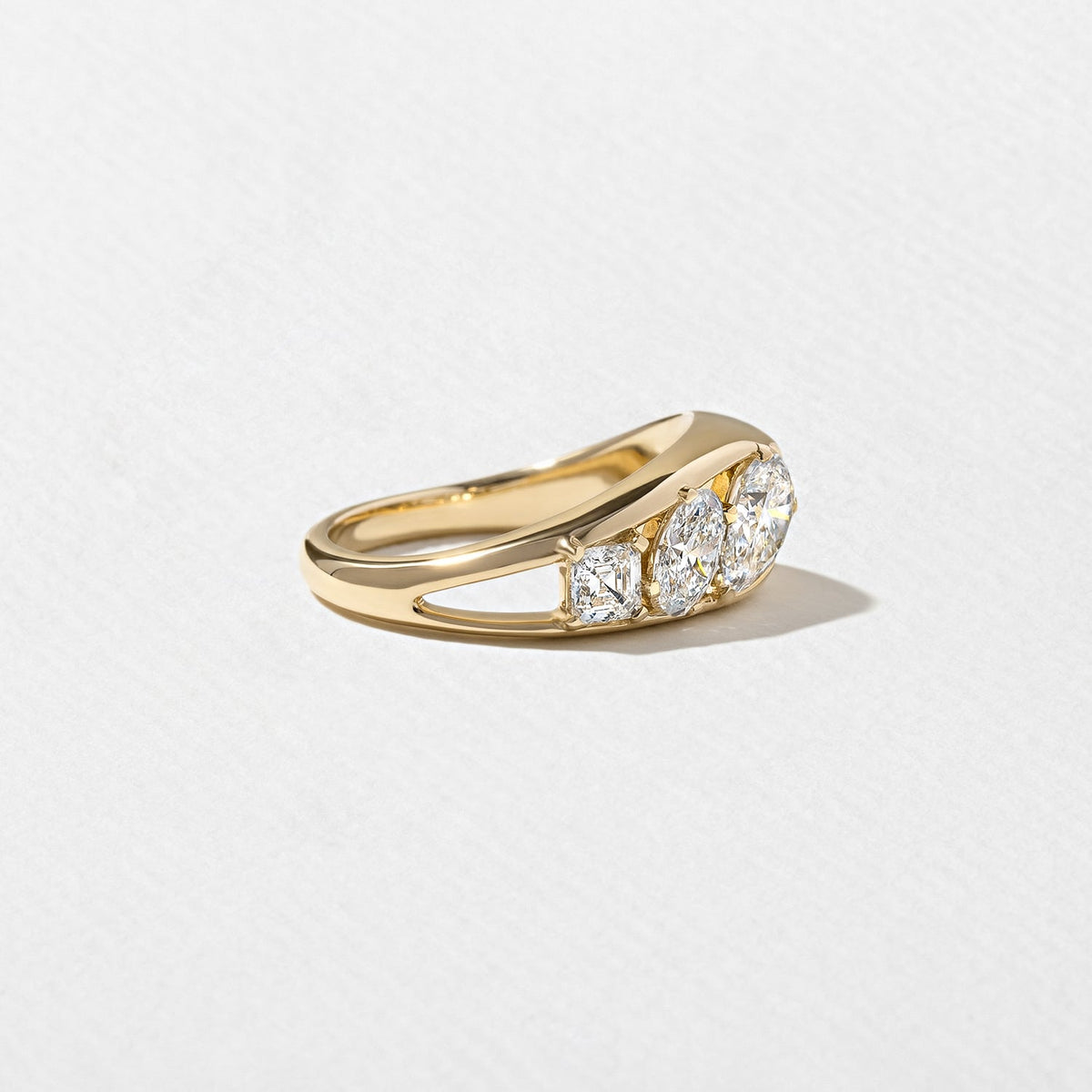 Emerald Pave Engagement Ring – 1 CT Lab Grown Diamond