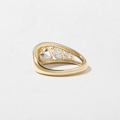 Emerald Pave Engagement Ring – 1 CT Lab Grown Diamond