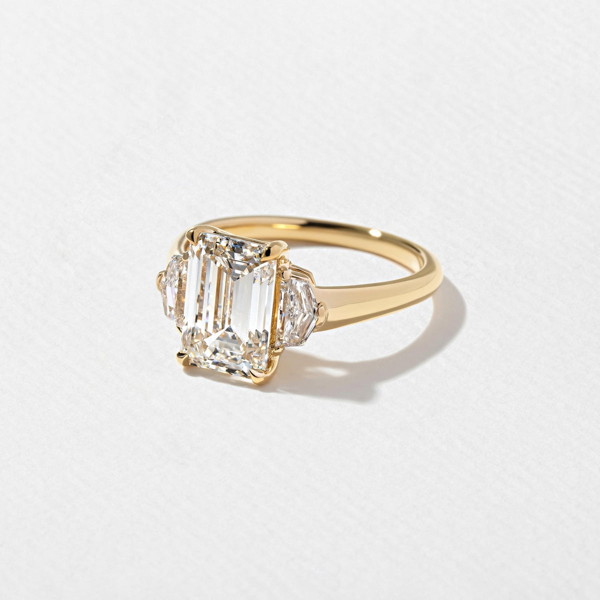 Emerald Pave Engagement Ring – 1 CT Lab Grown Diamond