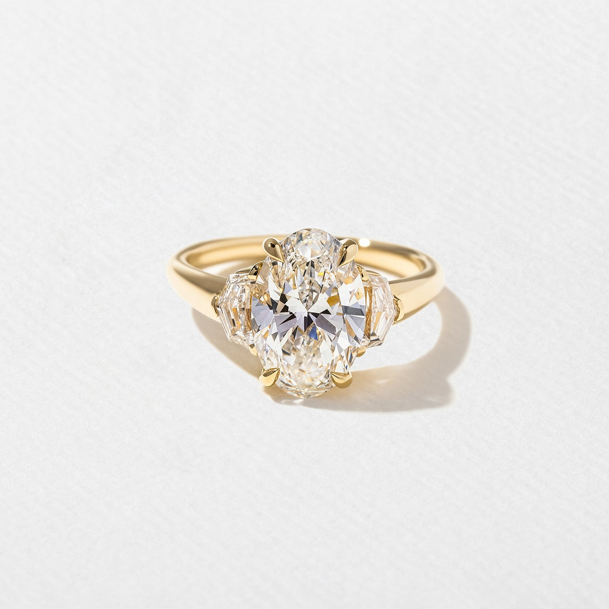 Emerald Pave Engagement Ring – 1 CT Lab Grown Diamond