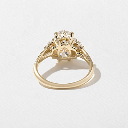 Emerald Pave Engagement Ring – 1 CT Lab Grown Diamond