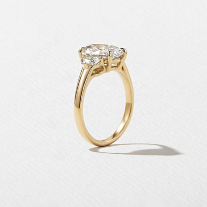 Emerald Pave Engagement Ring – 1 CT Lab Grown Diamond