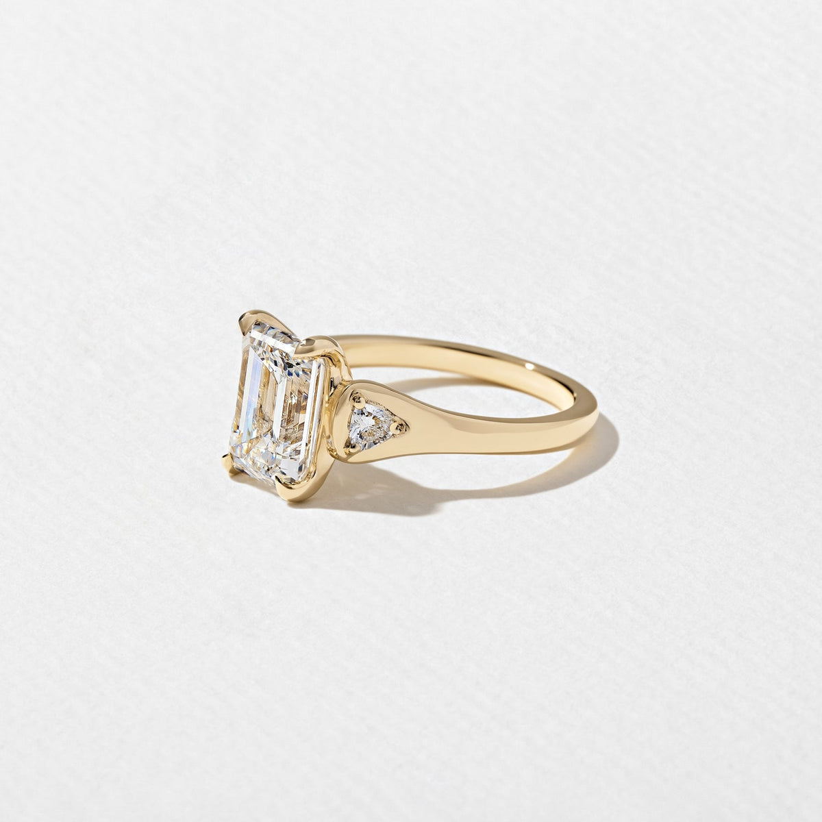 Emerald Pave Engagement Ring – 1 CT Lab Grown Diamond
