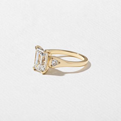 Emerald Pave Engagement Ring – 1 CT Lab Grown Diamond