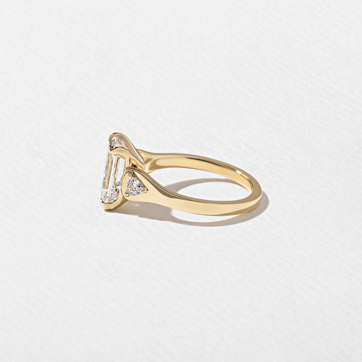 Emerald Pave Engagement Ring – 1 CT Lab Grown Diamond