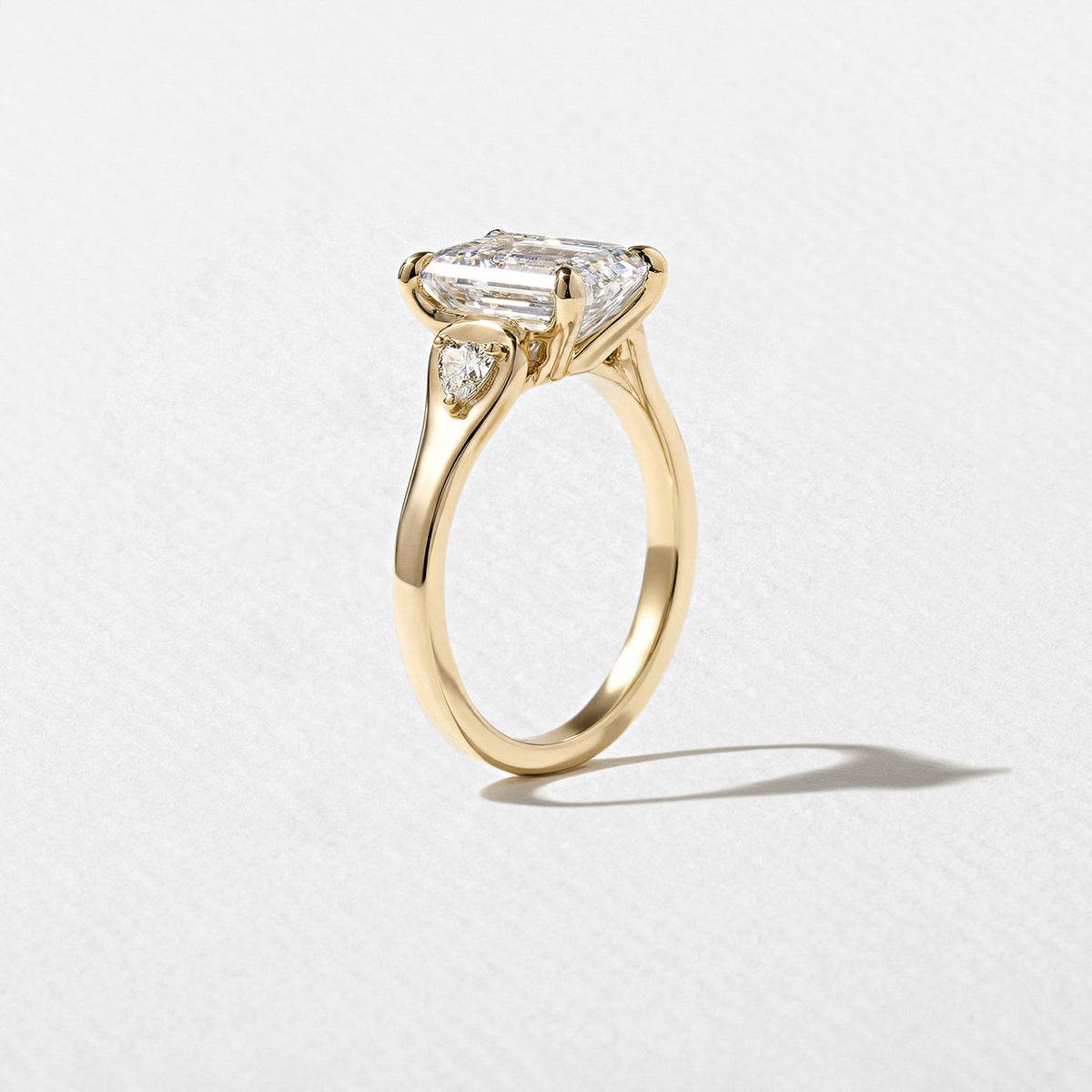 Emerald Pave Engagement Ring – 1 CT Lab Grown Diamond