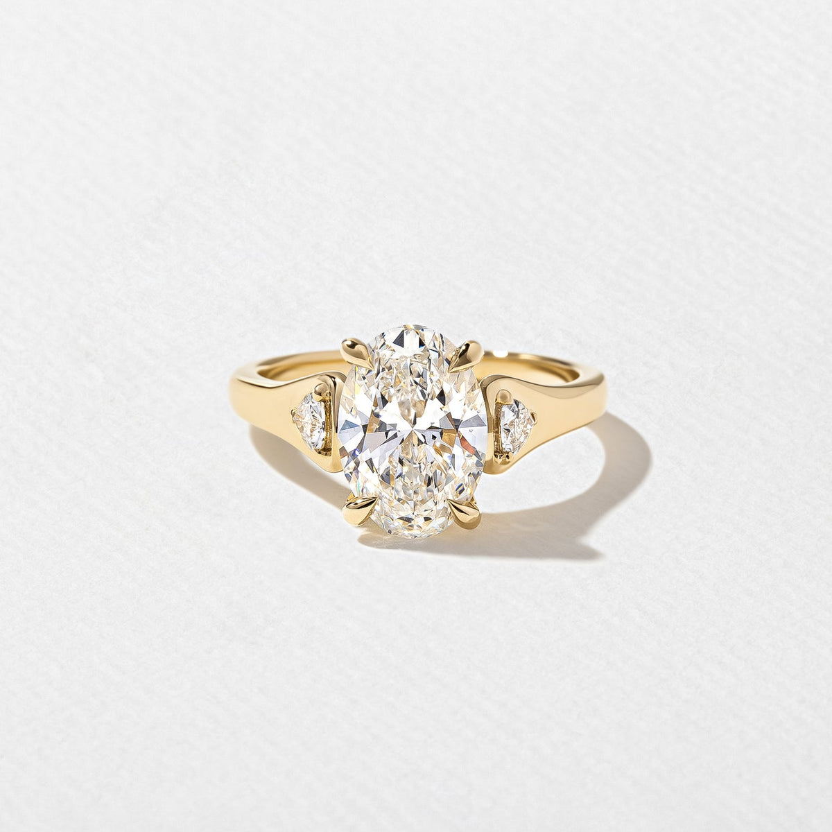 Emerald Pave Engagement Ring – 1 CT Lab Grown Diamond