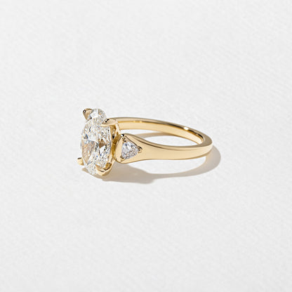Emerald Pave Engagement Ring – 1 CT Lab Grown Diamond