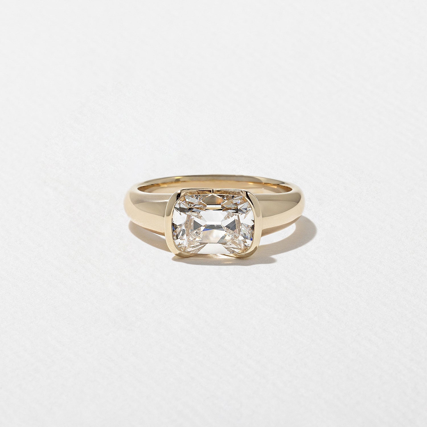Emerald Pave Engagement Ring – 1 CT Lab Grown Diamond