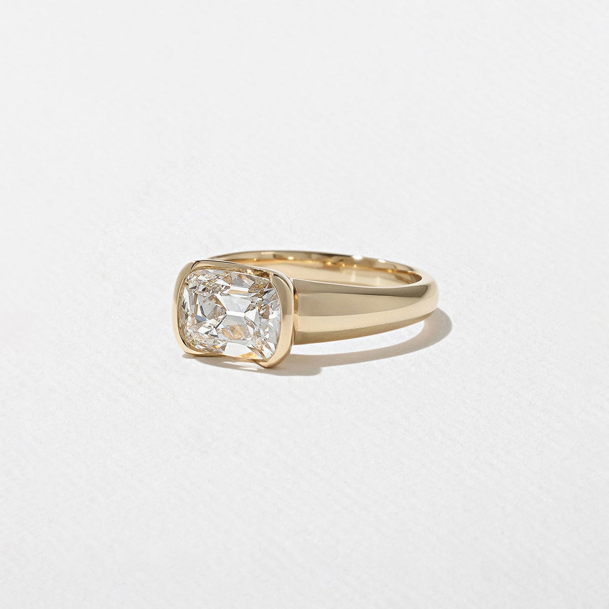 Emerald Pave Engagement Ring – 1 CT Lab Grown Diamond