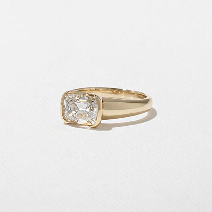 Emerald Pave Engagement Ring – 1 CT Lab Grown Diamond