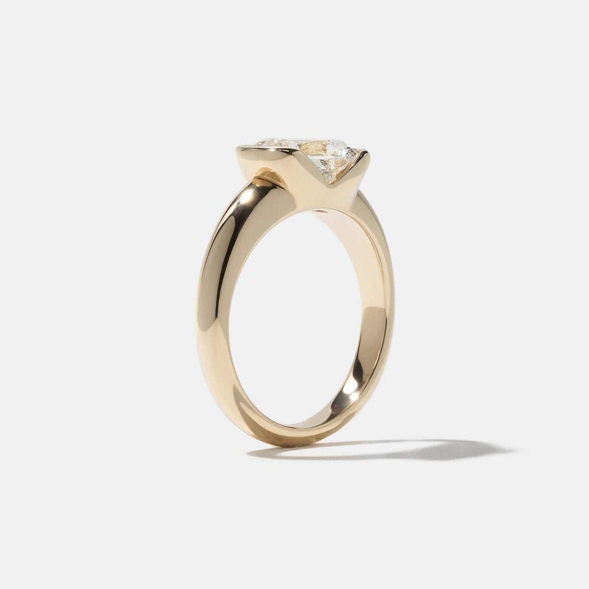Emerald Pave Engagement Ring – 1 CT Lab Grown Diamond
