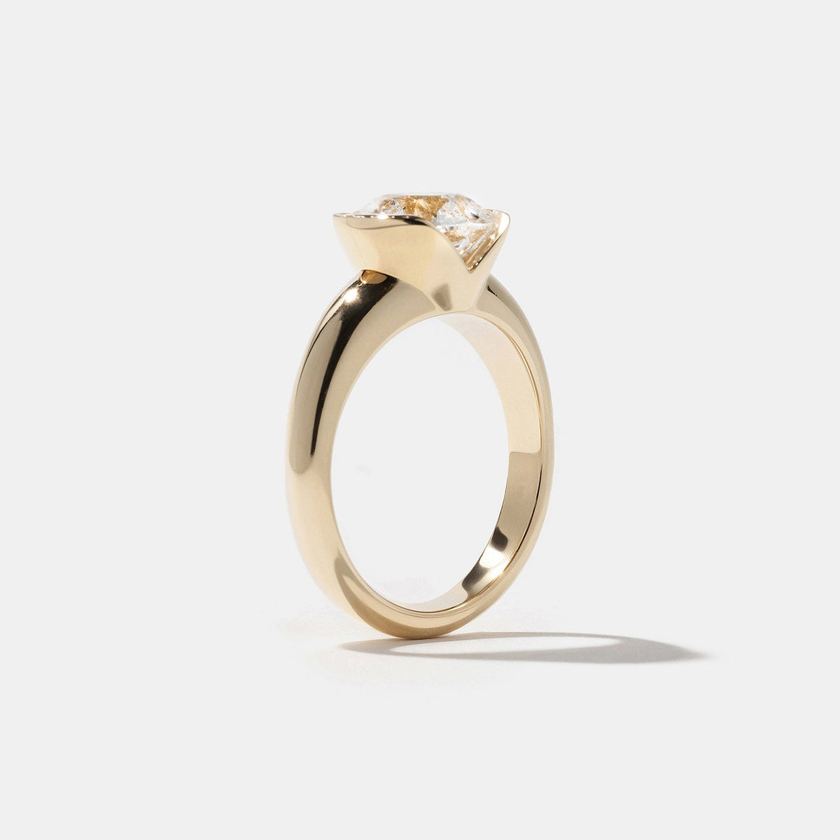 Emerald Pave Engagement Ring – 1 CT Lab Grown Diamond
