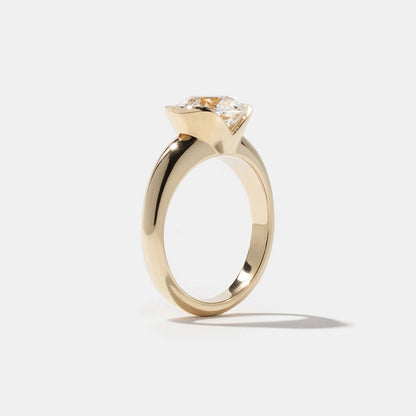 Emerald Pave Engagement Ring – 1 CT Lab Grown Diamond