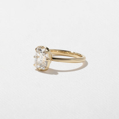 Emerald Pave Engagement Ring – 1 CT Lab Grown Diamond