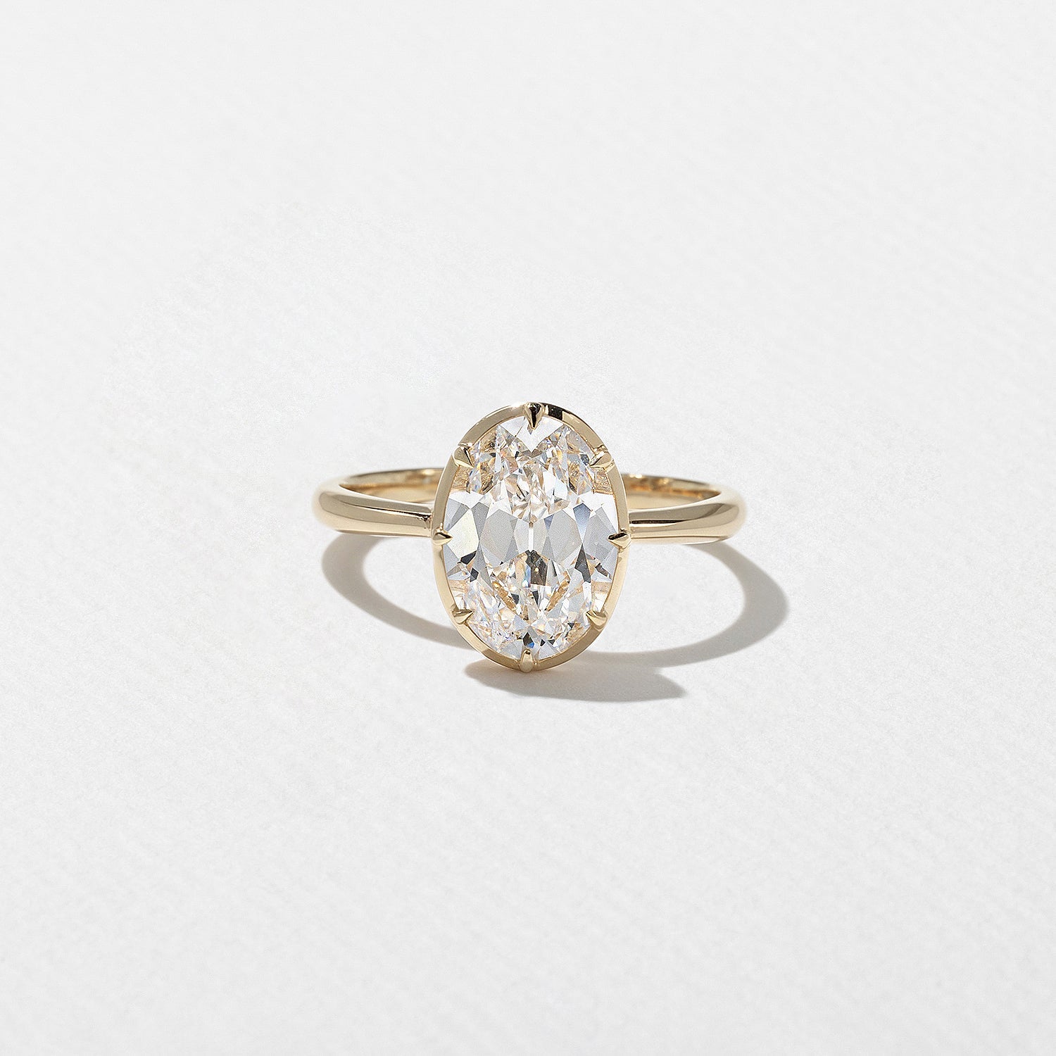 Emerald Pave Engagement Ring – 1 CT Lab Grown Diamond