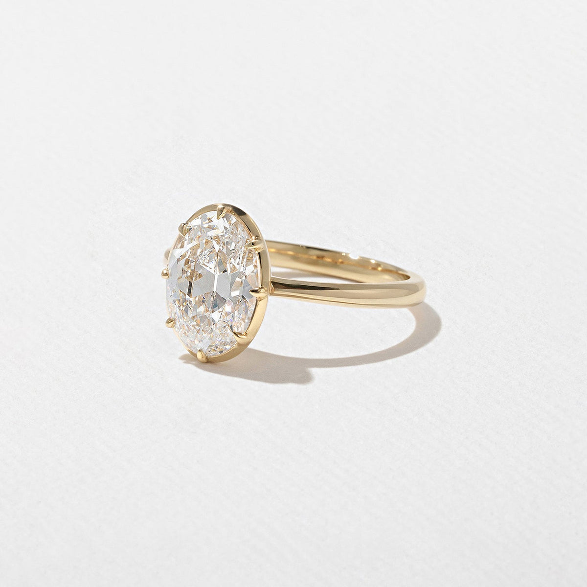 Emerald Pave Engagement Ring – 1 CT Lab Grown Diamond
