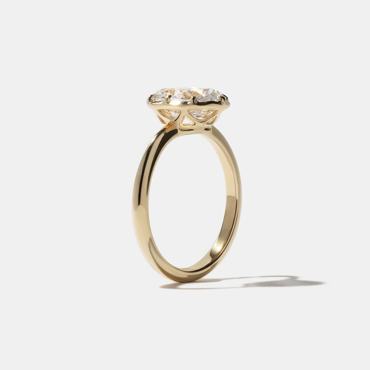 Emerald Pave Engagement Ring – 1 CT Lab Grown Diamond