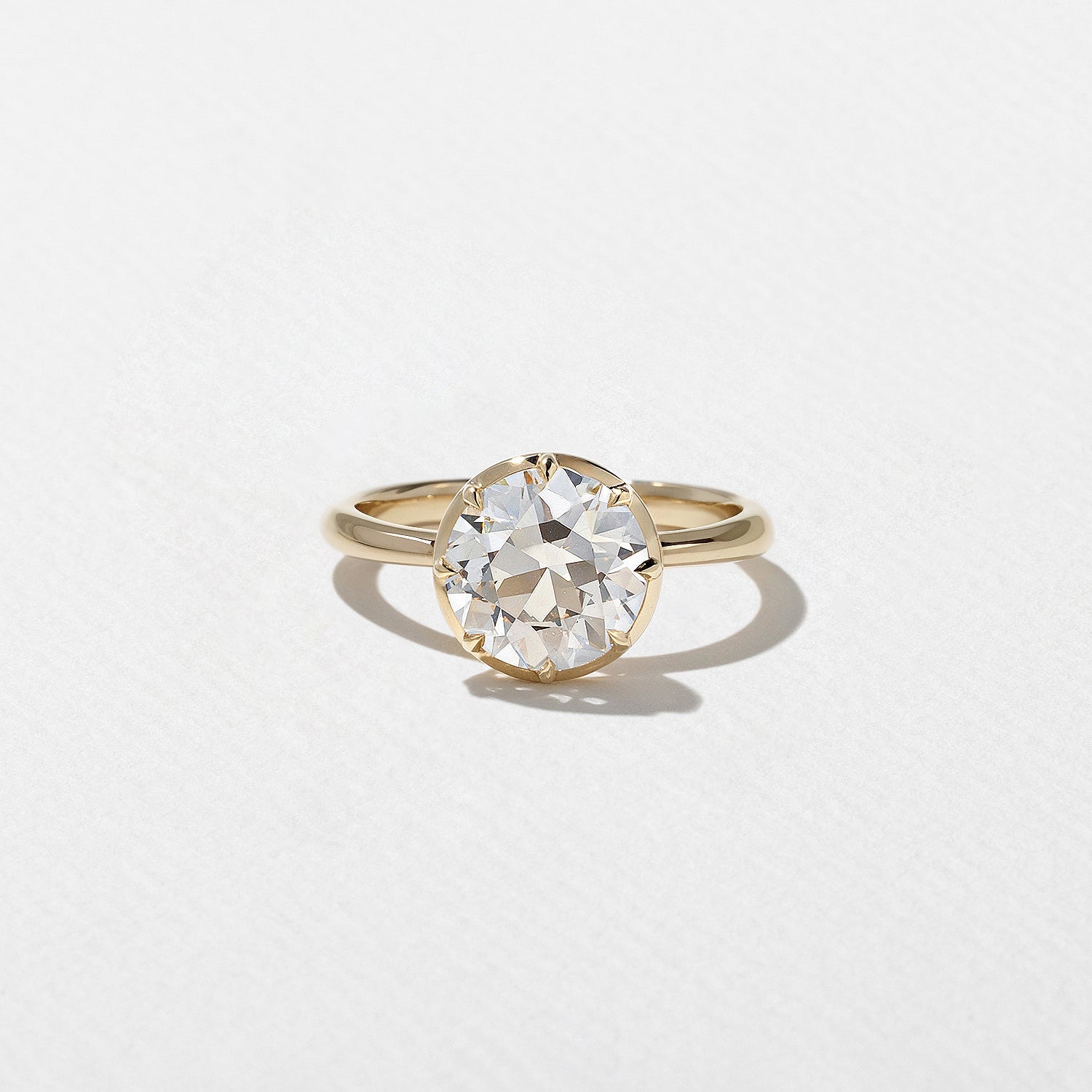 Emerald Pave Engagement Ring – 1 CT Lab Grown Diamond