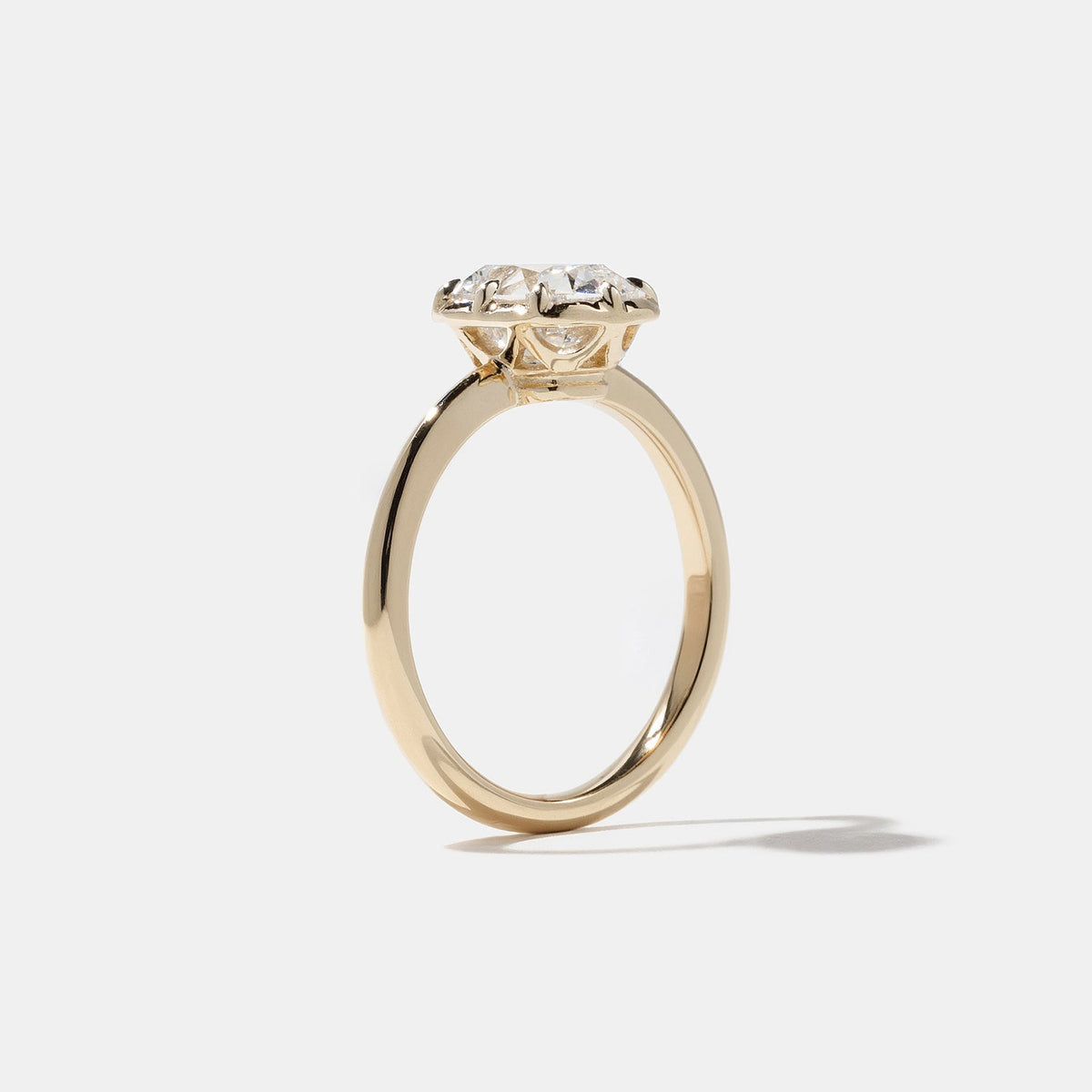 Emerald Pave Engagement Ring – 1 CT Lab Grown Diamond