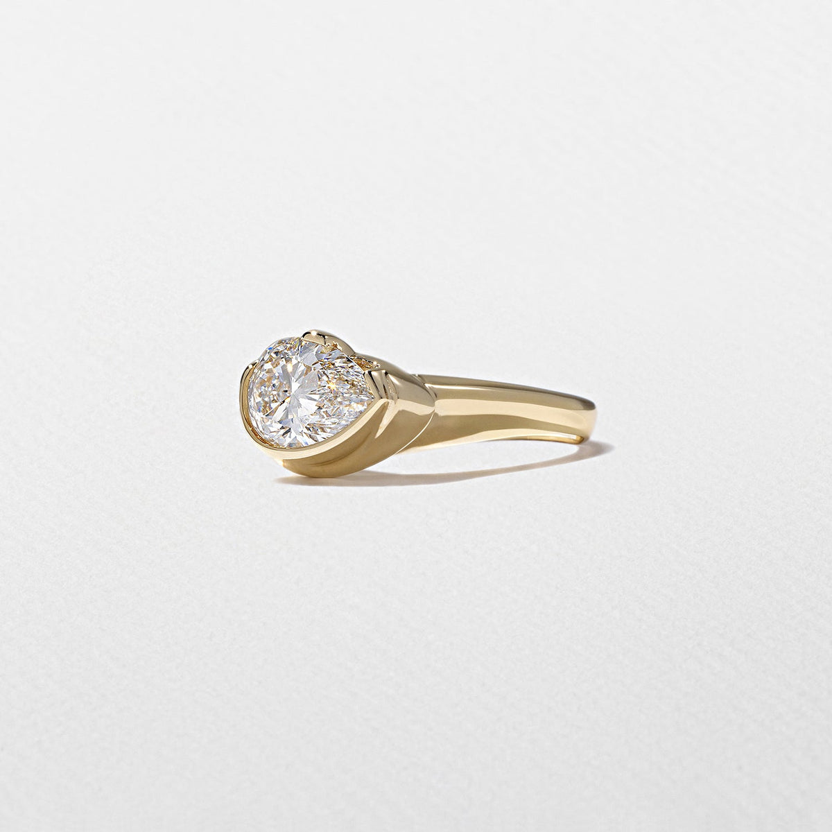Emerald Pave Engagement Ring – 1 CT Lab Grown Diamond
