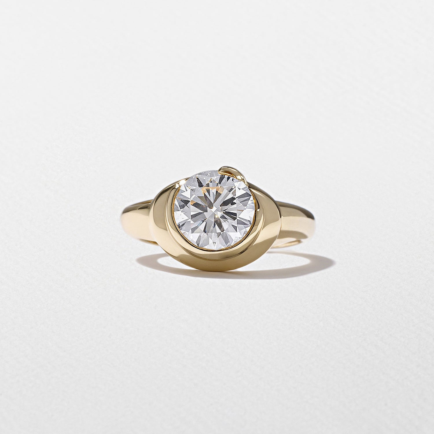 Emerald Pave Engagement Ring – 1 CT Lab Grown Diamond
