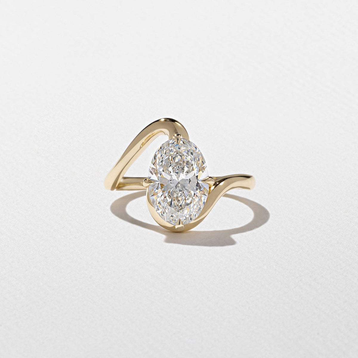 Emerald Pave Engagement Ring – 1 CT Lab Grown Diamond