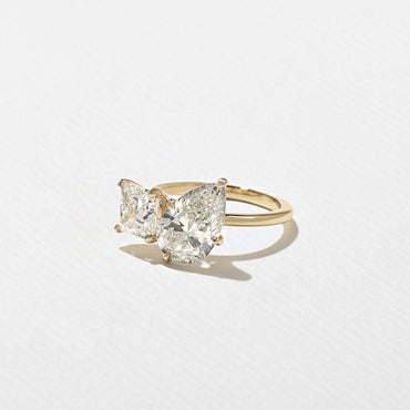 Emerald Pave Engagement Ring – 1 CT Lab Grown Diamond