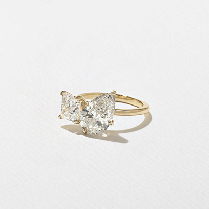 Emerald Pave Engagement Ring – 1 CT Lab Grown Diamond