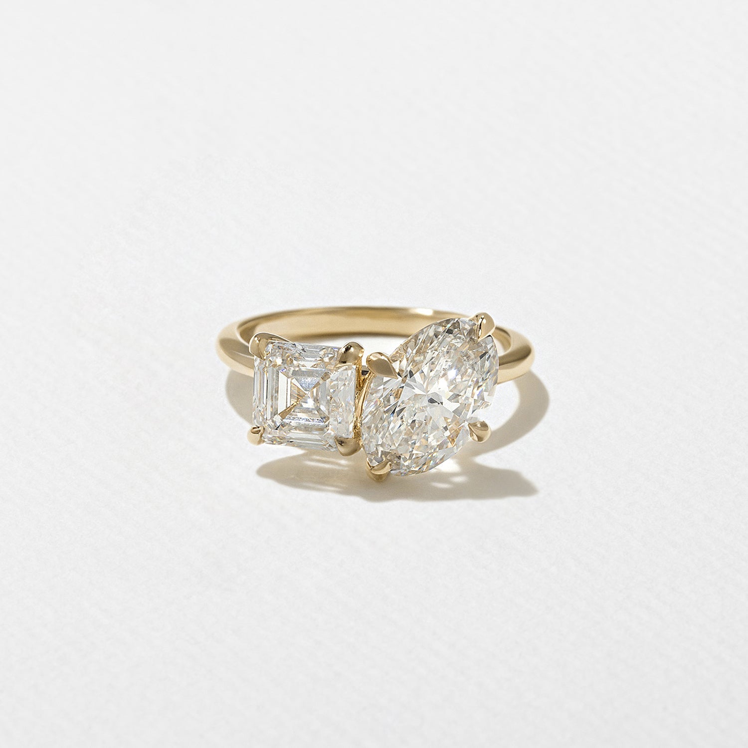 Emerald Pave Engagement Ring – 1 CT Lab Grown Diamond