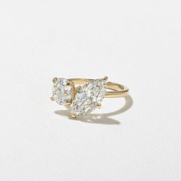 Emerald Pave Engagement Ring – 1 CT Lab Grown Diamond