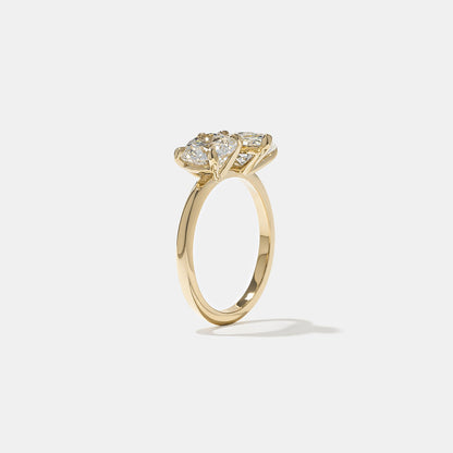 Emerald Pave Engagement Ring – 1 CT Lab Grown Diamond