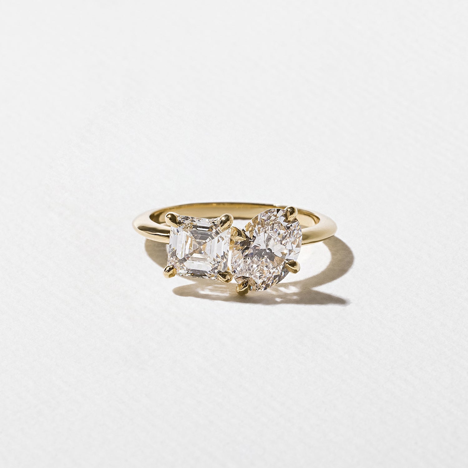 Emerald Pave Engagement Ring – 1 CT Lab Grown Diamond