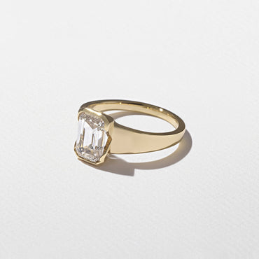 Emerald Pave Engagement Ring – 1 CT Lab Grown Diamond