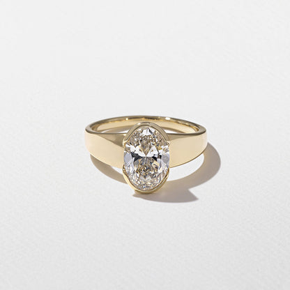 Emerald Pave Engagement Ring – 1 CT Lab Grown Diamond