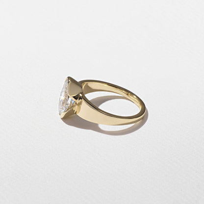 Emerald Pave Engagement Ring – 1 CT Lab Grown Diamond