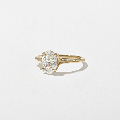 Emerald Pave Engagement Ring – 1 CT Lab Grown Diamond